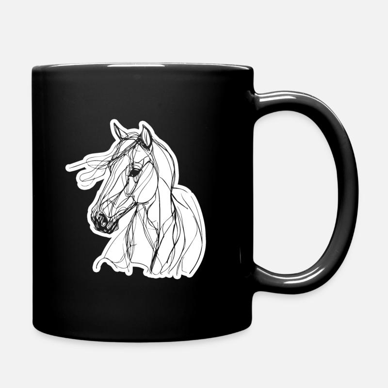 Cheval Équitation Équitation - Mug uni - noir