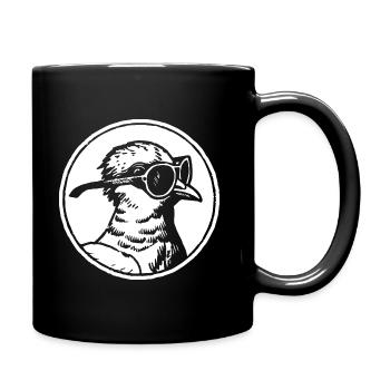 Taube Brieftaube Taubenzüchter Geschenke - Tasse einfarbig - Schwarz - Rechts
