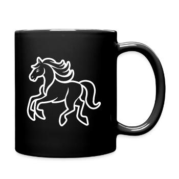 Cheval Équitation Équitation - Mug uni - noir - Droite