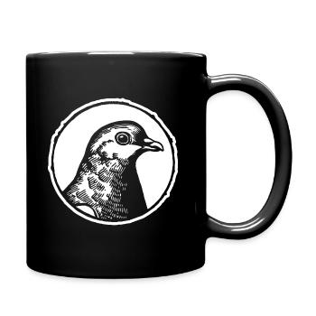Taube Tauben Taubenzüchter Geschenk - Tasse einfarbig - Schwarz - Rechts