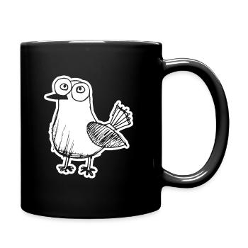 Taube Tauben Taubenzüchter Geschenk - Tasse einfarbig - Schwarz - Rechts