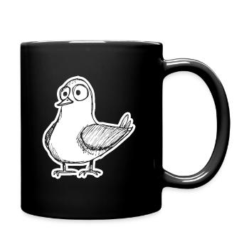 Taube Tauben Taubenzüchter Geschenk - Tasse einfarbig - Schwarz - Rechts