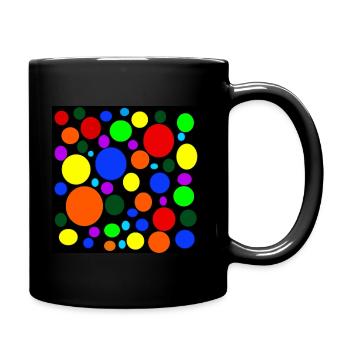 Blasen mit Regenbogenfarben - Tasse einfarbig - Schwarz - Rechts