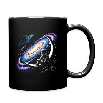 Lune Astronaute Science Espace - Mug uni - noir - Droite