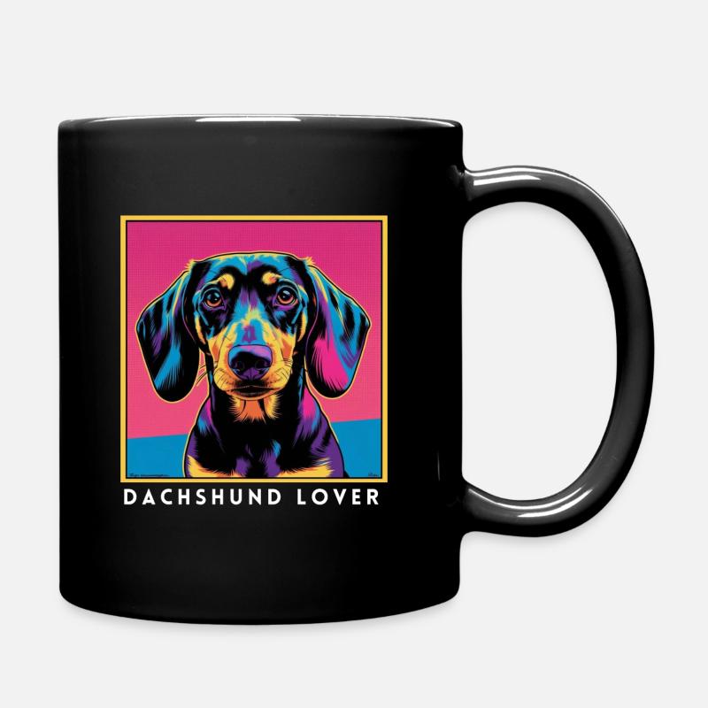 Dachshund Lover - Dog Merch for everyone - Full Colour Mug - black