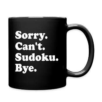 Sudoku-Humor - Tasse einfarbig - Schwarz - Rechts