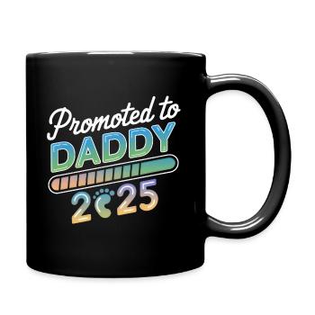Promoted To Daddy 2025 - Full Colour Mug - black - Right