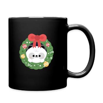 Panda Christmas - Full Colour Mug - black - Right