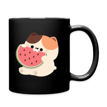 Tortie Chat Pastèque - Mug uni - noir - Droite