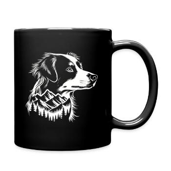 Australischer Schäferhund Berg - Tasse einfarbig - Schwarz - Rechts