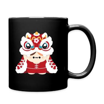 Nouvel An Chinois - Chat Danse du Lion - Mug uni - noir - Droite