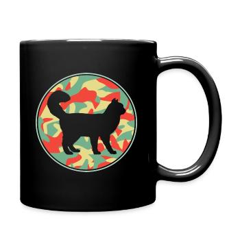 Vintage Chat Angora Turc - Mug uni - noir - Droite