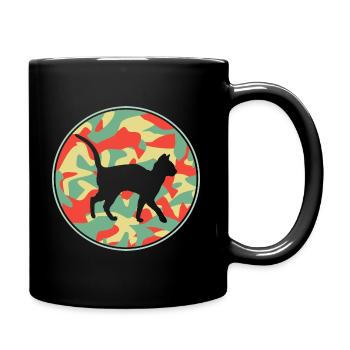 Vintage Chat Abyssin - Mug uni - noir - Droite