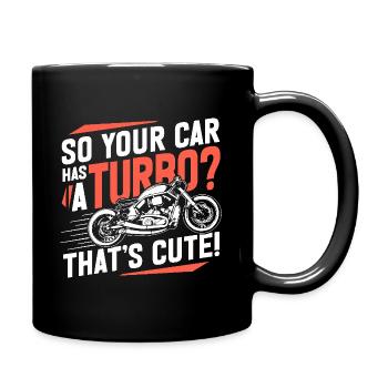 Bobber Motorcycle Racing Motorcyclist Saying - Full Colour Mug - black - Right