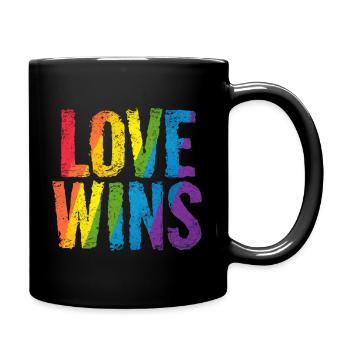 Love Wins | Pride Statement - Full Colour Mug - black - Right
