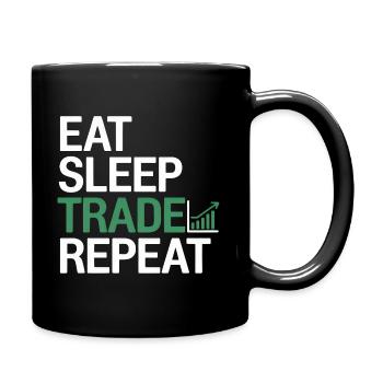 Manger Dormir Commerce Répéter - Mug uni - noir - Droite