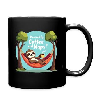 Powered by Coffee and Naps - Full Colour Mug - black - Right