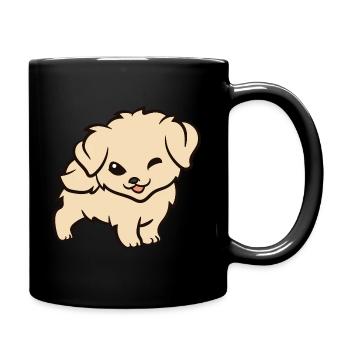 Golden Retriever - Chiot Golden Retriever mignon - Mug uni - noir - Droite