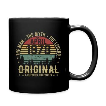 April 1978. 47th Anniversary Gift April 1978 - Full Colour Mug - black - Right