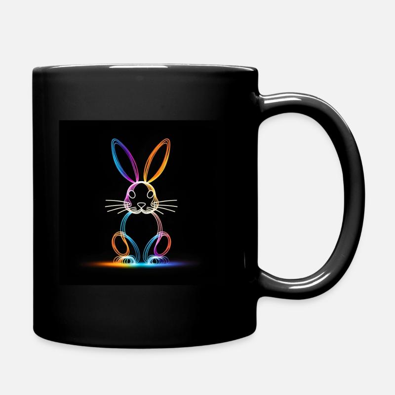 Lapin lumineux - Mug uni - noir