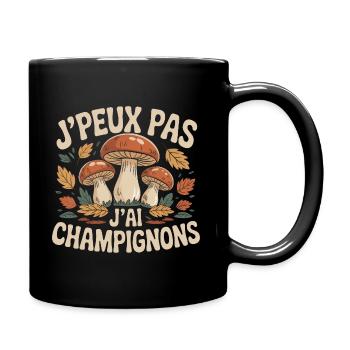 J'Peux Pas Champignons - Mug uni - noir - Droite