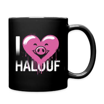 LIEBE - Tasse einfarbig - Schwarz - Rechts