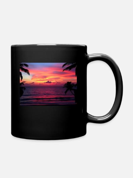 Coucher de soleil - Mug uni - noir