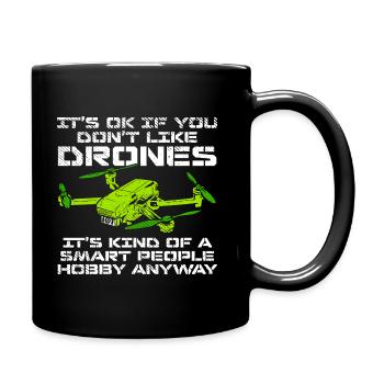 Drohnenpilot Smart Hobby Spruch - Tasse einfarbig - Schwarz - Rechts