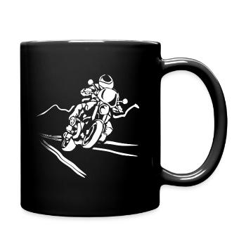 Biker Shirt Motorcycle Tour - Full Colour Mug - black - Right