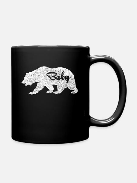 Baby Bear.Gifts for Babies. Baby Camping.Pregnancy - Full Colour Mug - black