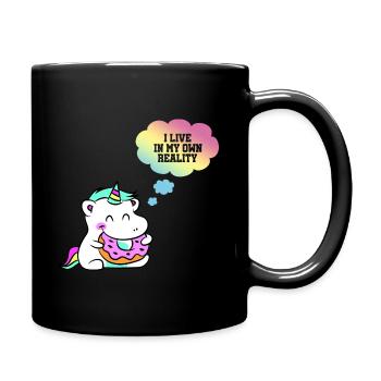 Licorne bébé donut cadeau bébé - Mug uni - noir - Droite