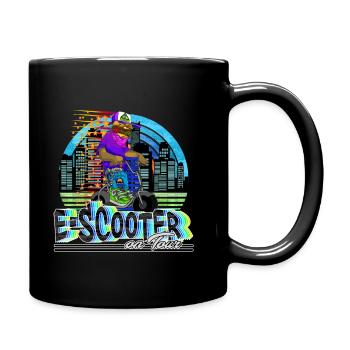 Escooter Electricscooter cooler Cheeseburger Tour - Tasse einfarbig - Schwarz - Rechts
