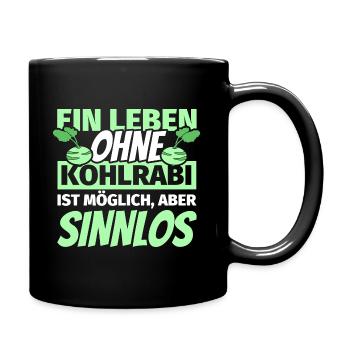 Cadeaux Kohlrabi amateurs de chou-rave drôles - Mug uni - noir - Droite
