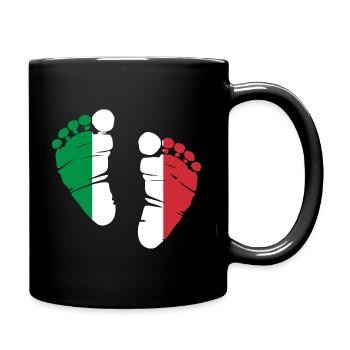 Italien Rom Geschenk Heimat - Tasse einfarbig - Schwarz - Rechts