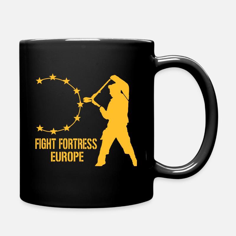 Fight Fortress Europe - Tasse einfarbig - Schwarz