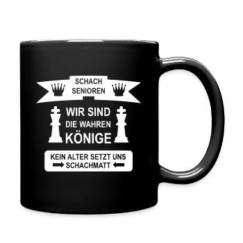 Schach Senioren - Tasse einfarbig - Schwarz - Rechts