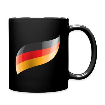 Germany flag curving - Full Colour Mug - black - Right