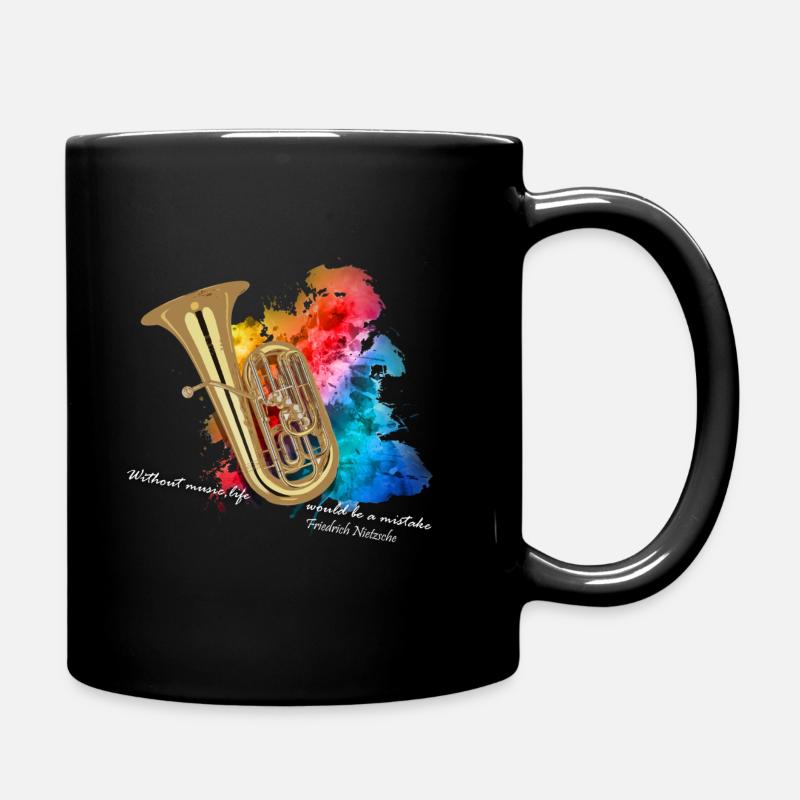 tuba - Tasse einfarbig - Schwarz