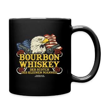 Bourbon Whiskey Scotch des kleinen Mannes - Tasse einfarbig - Schwarz - Rechts