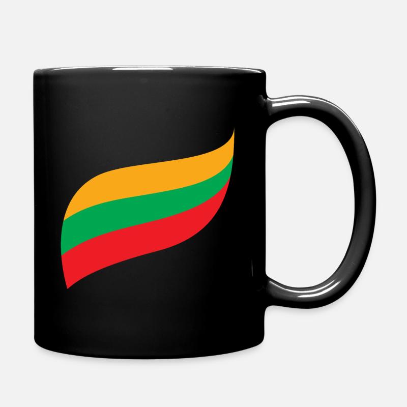 Lithuania flag - Full Colour Mug - black