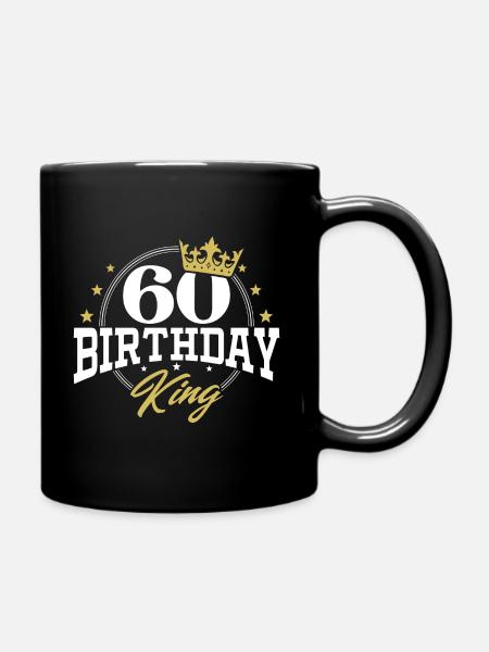 60. Geburtstag Geburtstagsgeschenk Mann 60 Jahre - Tasse einfarbig - Schwarz