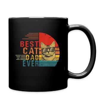 Papa meilleur chat papa jamais t-shirt père papa chat - Mug uni - noir - Droite