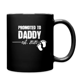 Promoted to Daddy 2020 Soon to be Dad Husband Gift - Full Colour Mug - black - Right