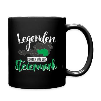 Legenden kommen aus der Steiermark - Tasse einfarbig - Schwarz - Rechts