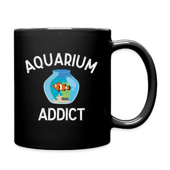 Aquarium addict Aquaristik Fische Nemo Geschenk - Tasse einfarbig - Schwarz - Rechts