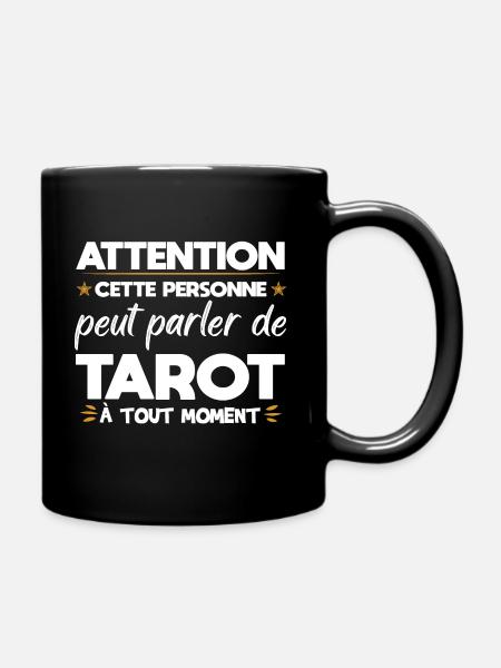 Tarot cadeau drôle jeu de carte retraite - Mug uni - noir