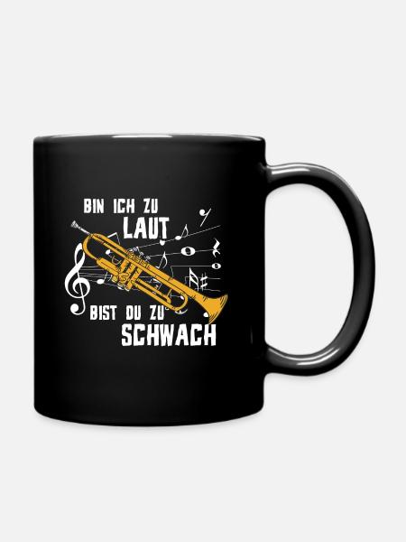 Trompete Musikverein - Tasse einfarbig - Schwarz