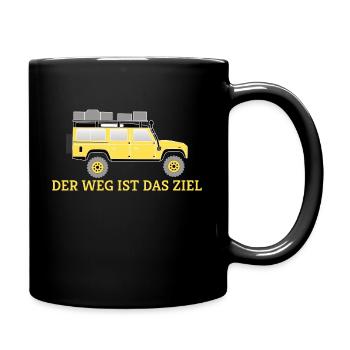 Dachzelt Offroad 4x4 Reisefahrzeug T-Shirt - Tasse einfarbig - Schwarz - Rechts