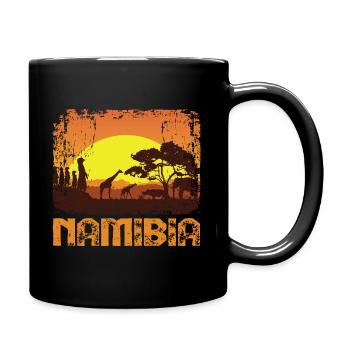 Namibia Afrika Shirt Geschenkidee - Tasse einfarbig - Schwarz - Rechts