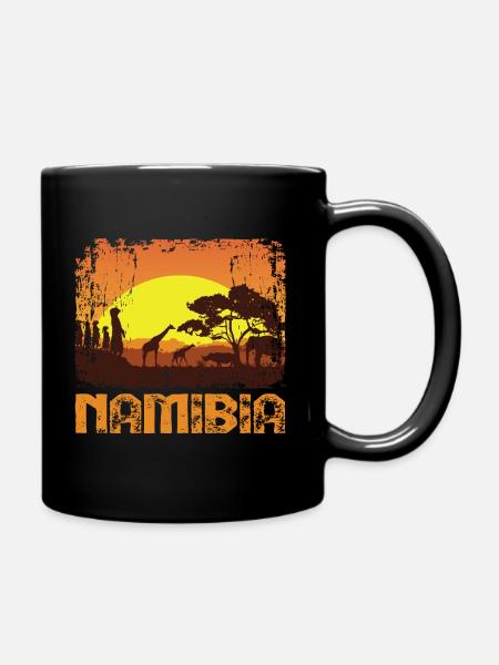 Namibia Afrika Shirt Geschenkidee - Tasse einfarbig - Schwarz